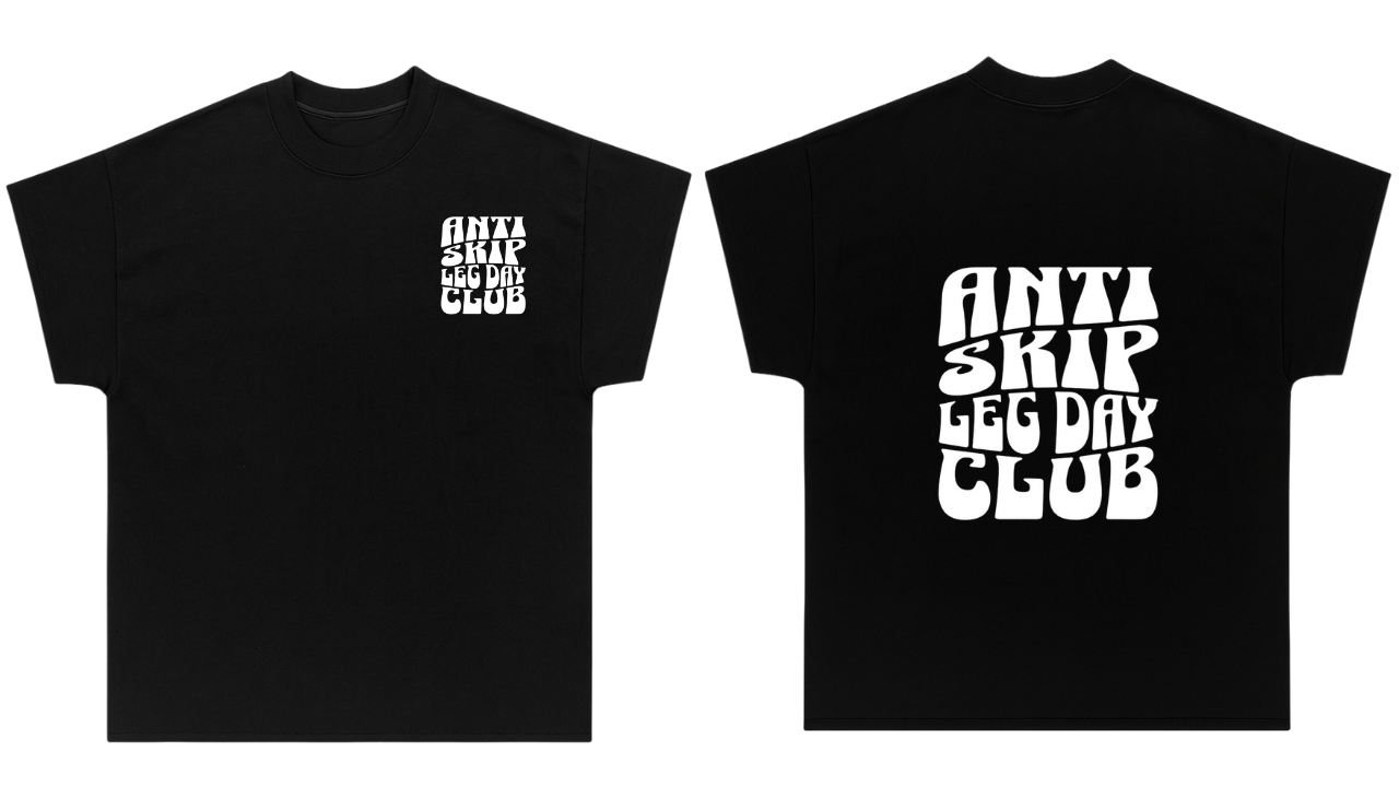 'Anti Skip Leg Day' Oversized Muscle Tee