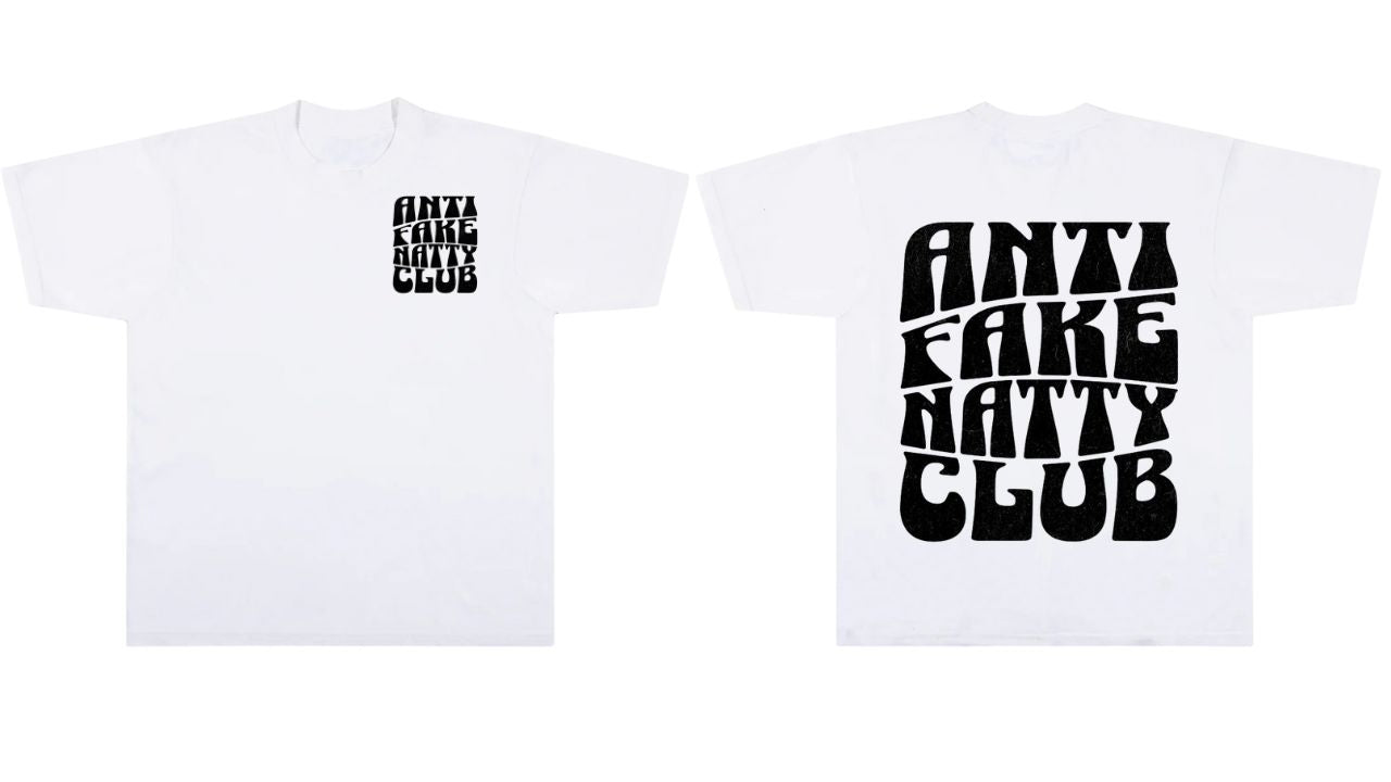 'Anti Fake Natty Club' Oversized Tee