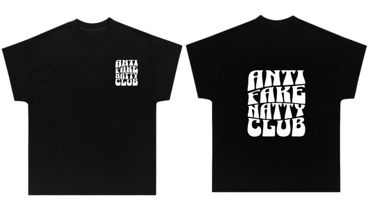 'Anti Fake Natty Club' Oversized Muscle Tee